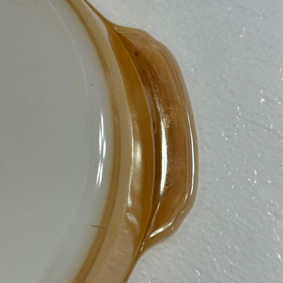Vintage Fire King Anchor Hocking Peach Lustr 8” Cake Baking Casserole Dish #450 - Picture 10 of 10